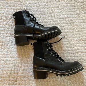 Bernardo leather lace up boots